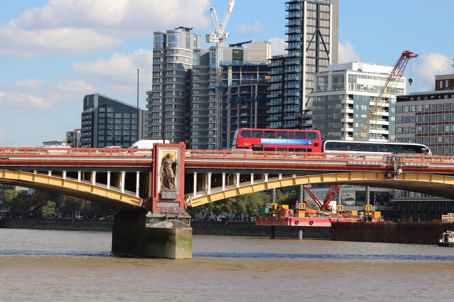 The Vauxhall Bridge statues Ebb & Flow